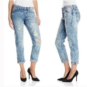 LEVIS 501 Button Fly Destructed distressed Tapered Acid Wash Jean